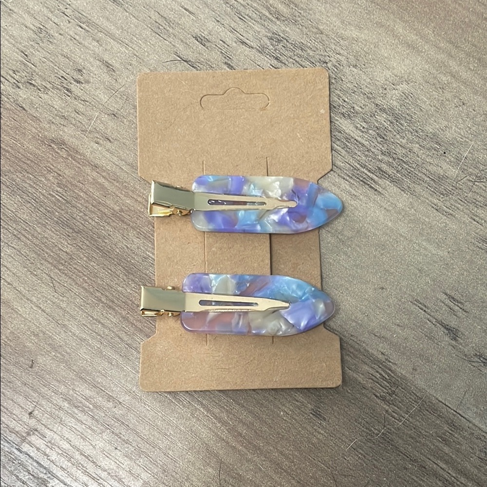 Purple and Blue Hair Clips